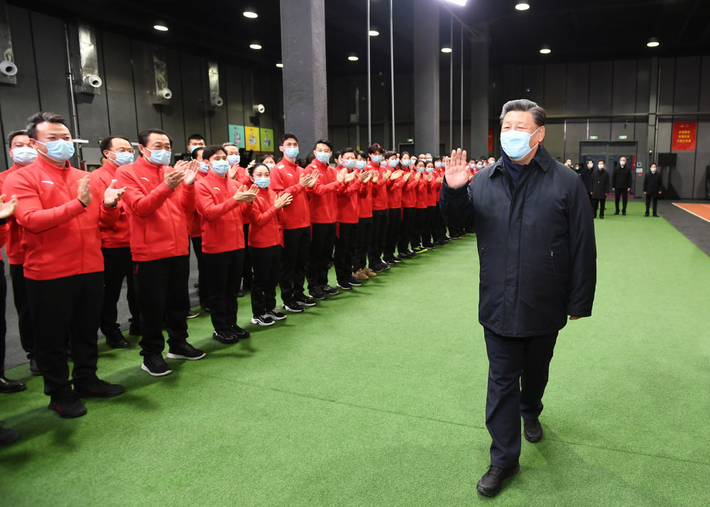 1月4日，习近平总书记在北京考察冬奥会、冬残奥会筹办备赛工作。新华社记者谢环驰摄