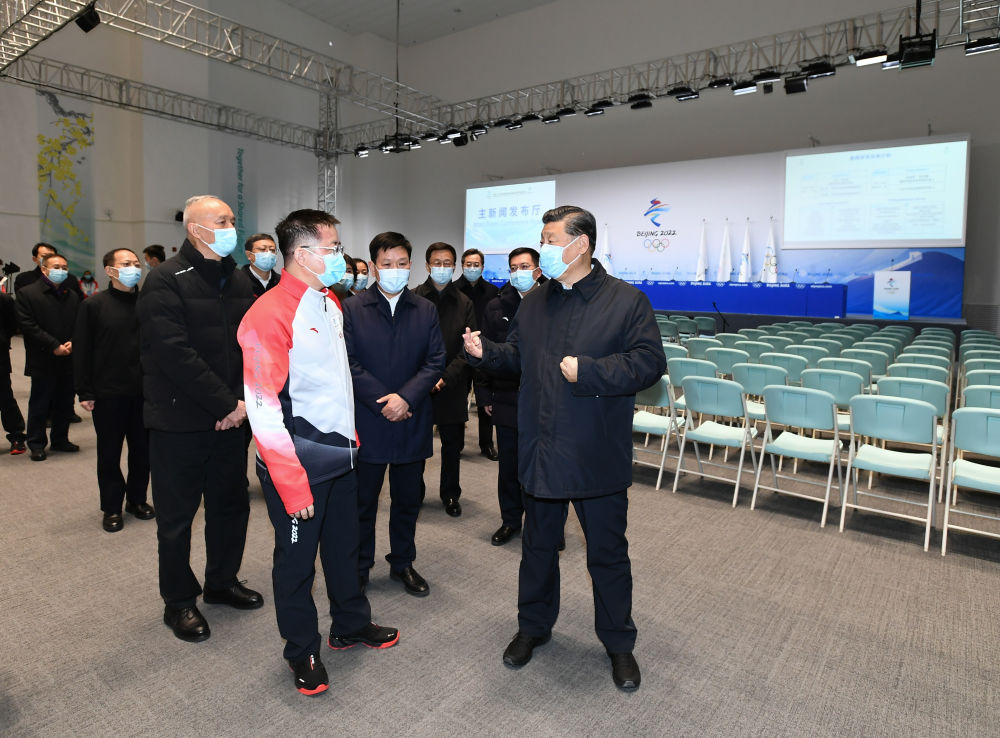 1月4日，习近平总书记在北京考察冬奥会、冬残奥会筹办备赛工作。新华社记者谢环驰摄